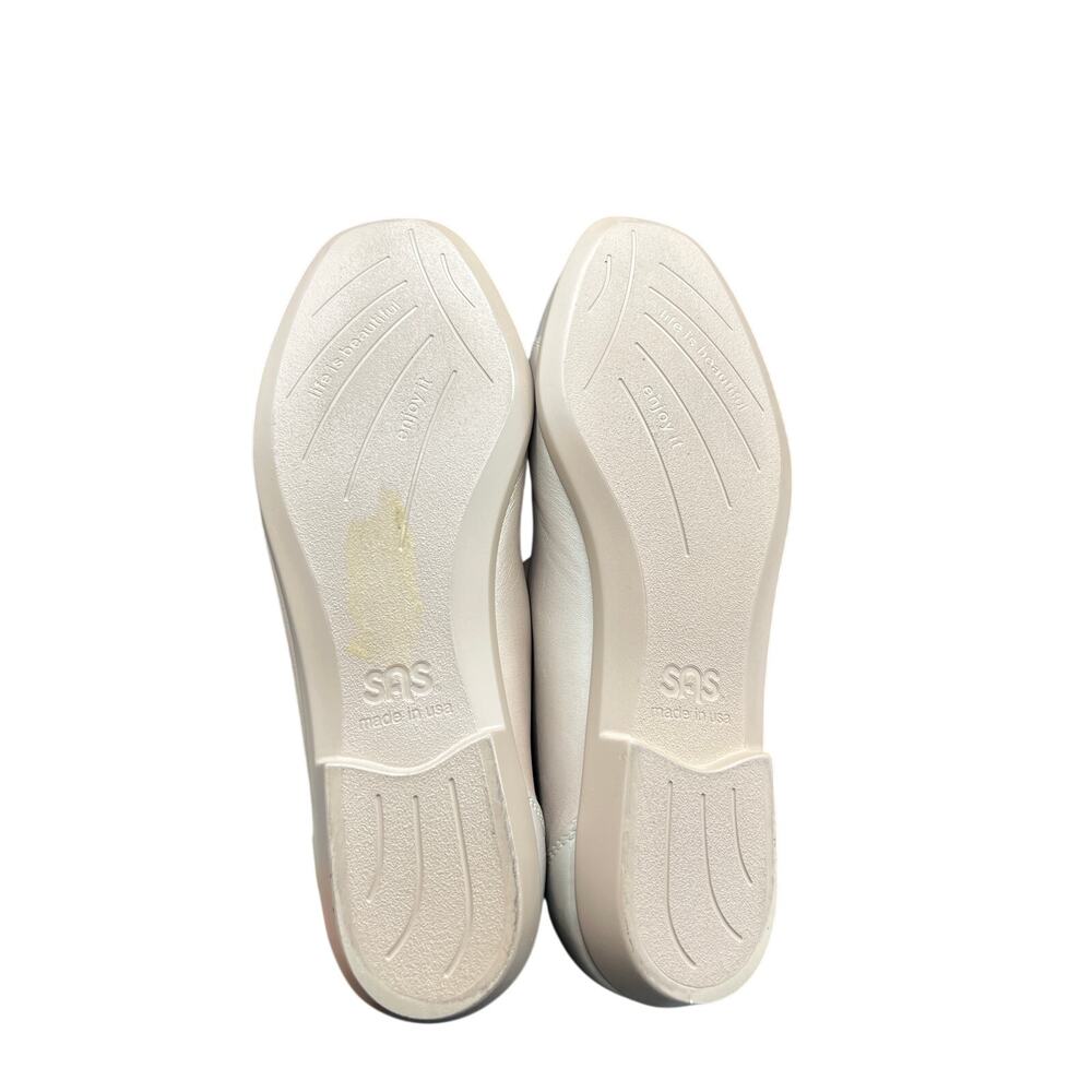 ✨SAS Tripad Flats 8M Ivory Wedding Guest Low Heel Comfort Footbed Made USA Chic - Picture 6 of 11